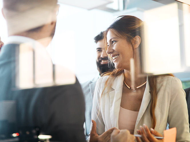 Woman in business meeting